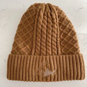 AJM International 100% Acrylic Cable Knit Rolled Up Brim Toque Beanie Caramel OS